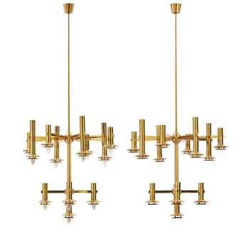 49. Holger Johansson, taklampor, ett par, Westal, Bankeryd, 1970-tal.