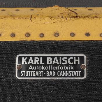 A set of four suitcases, Karl Baisch Autokofferfabrik Stuttgart, Germany, 1930's/1940's.
