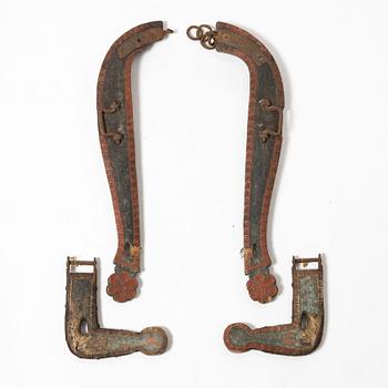 Lokor och selknän, ett par, allmoge, troligen Dalarna, sent 1700-tal / tidigt 1800-tal.