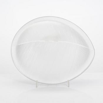Tapio Wirkkala, art glass 'Lehti' (Leaf) bowl, model 3337, signed Tapio Wirkkala Iittala -56.