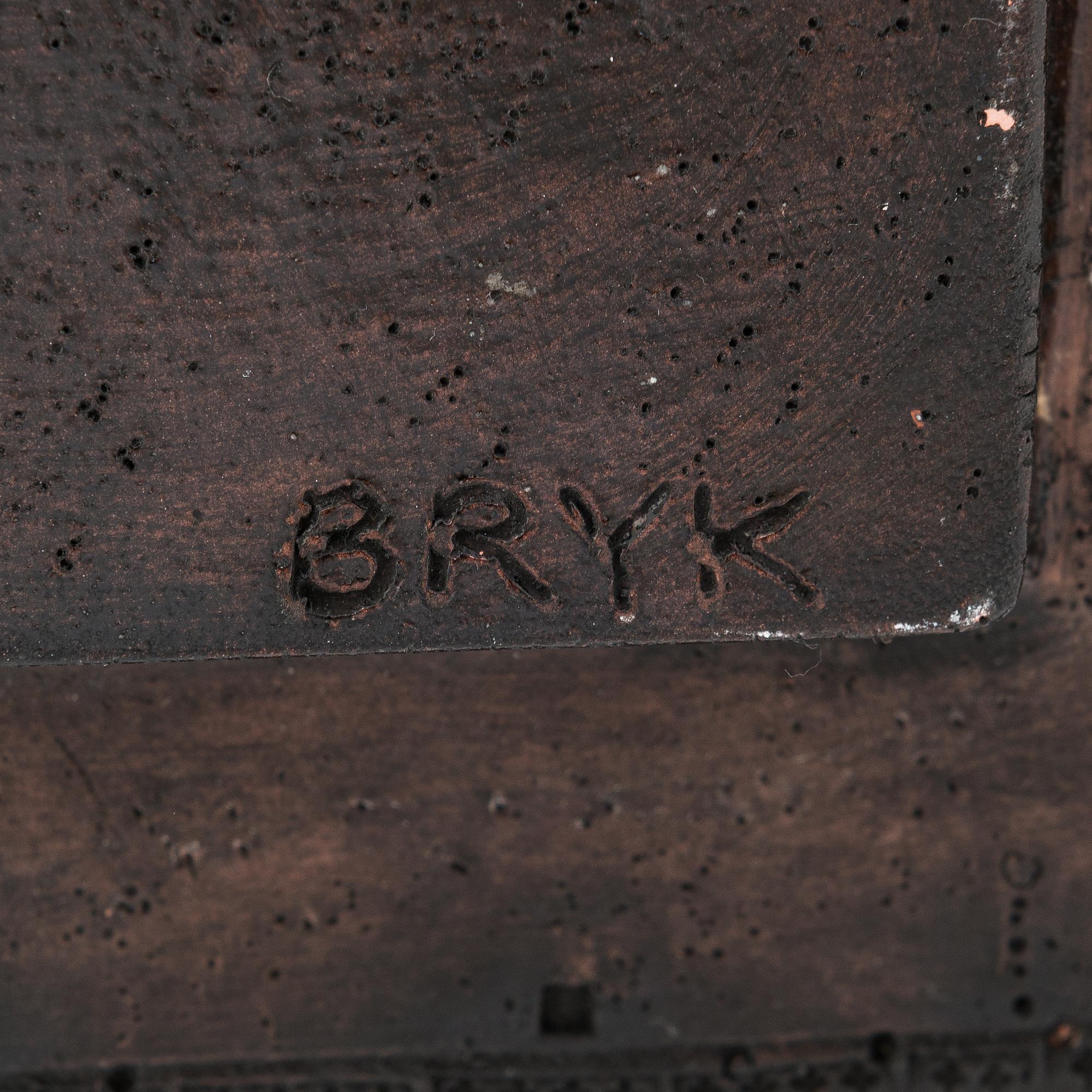 Rut Bryk, relief, stengods, signerad BRYK.