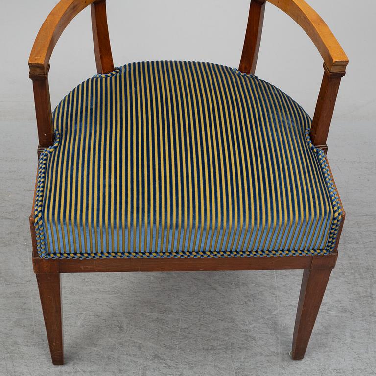 A desk armchair, Swedish Empire 1820-40's.