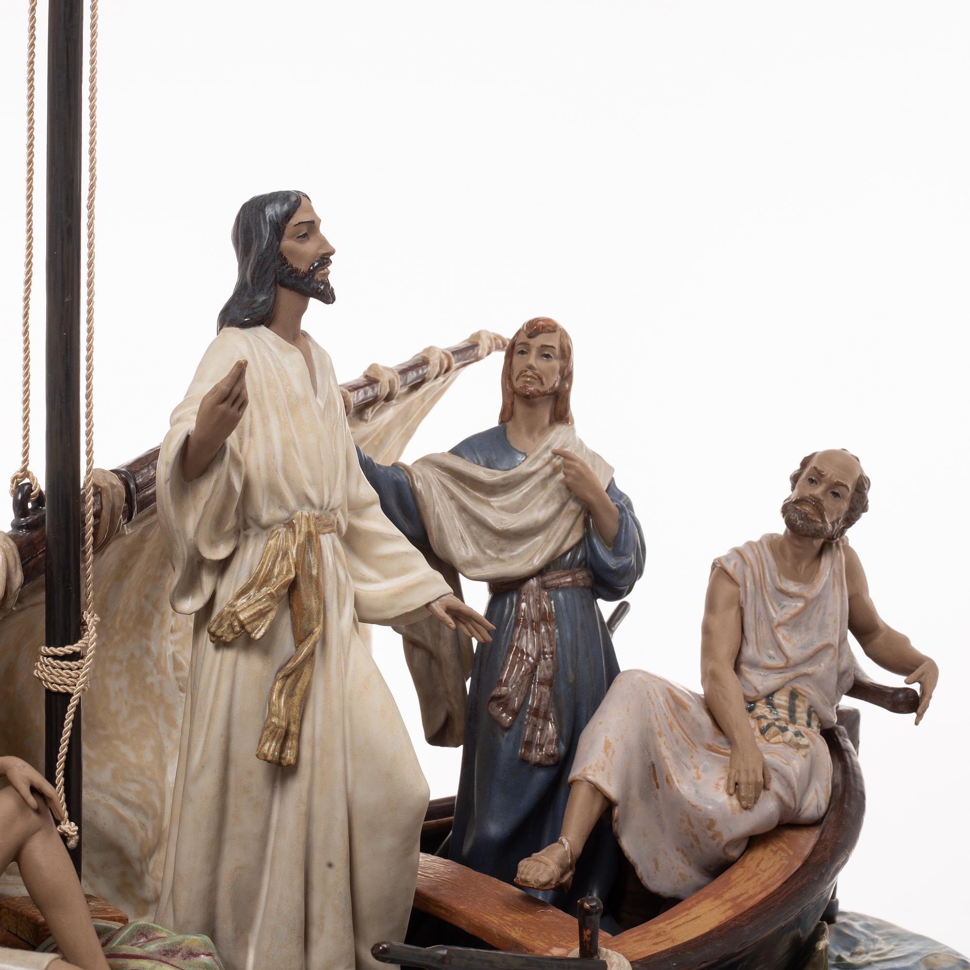 Salvador Furió, figurine, "Jesus in the Tiberiades", Lladró, Spain, 1984-2016.