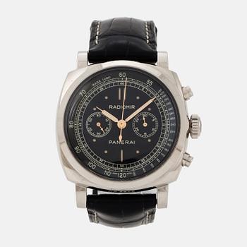 PANERAI, Radiomir 1940, chronograph. Case size: 45 mm 
Material: 18K white gold 
Movement: manu...