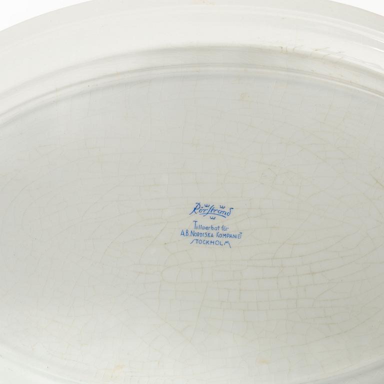 Matservis, 45 delar, porslin, "Kungliga Svenska Segelsällskapet", tillverkad för Nordiska Kompaniet, Rörstrand.