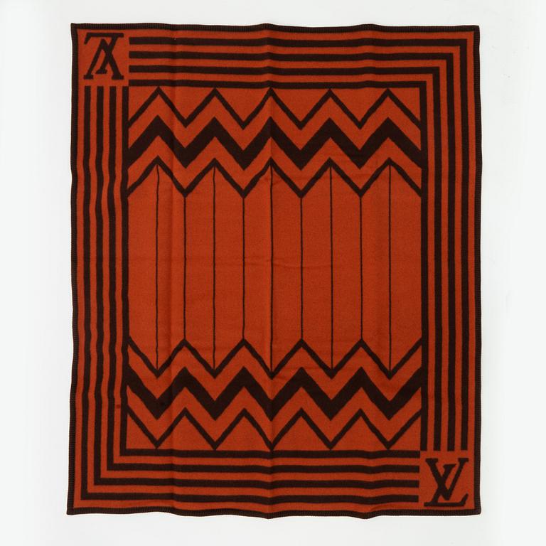 Louis Vuitton, a wool blanket with leather harness, special order 2003.