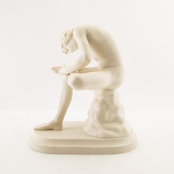 Sculpture "Thorn Puller" - "Boy with Thorn" Gustavsberg 1908 parian.