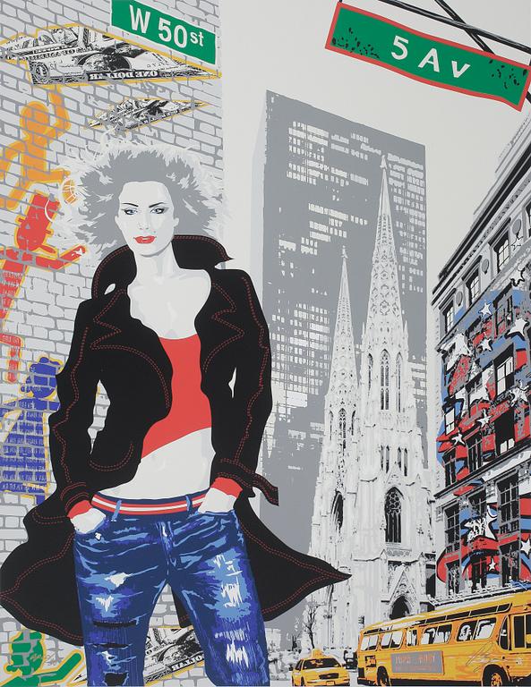 RICHARD RYAN, mapp med 4 litografier,"Manhattan in fashion", signerade och numrerade PP 24/30.