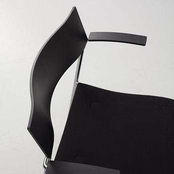 Johannes Foersom & Peter Hiort-Lorenzen, a set of six 'Campus' chairs, Lammhults, after 1992.