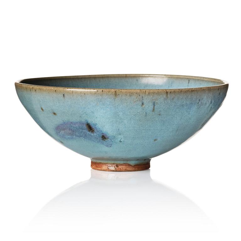 A Junyao purple-splashed blue glazed bowl. Song dynasty or later.