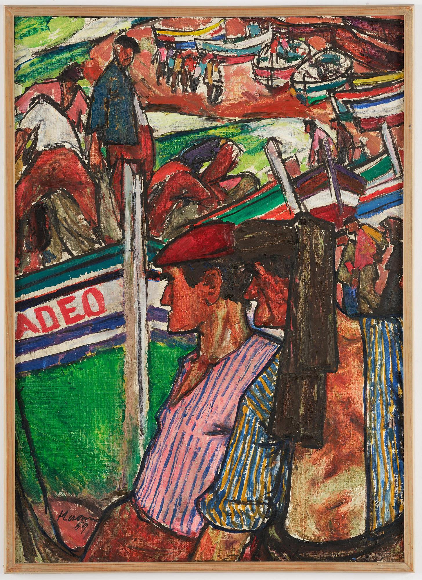 Eerik Haamer, Motif from the fishing village of Nazaré, Portugal.