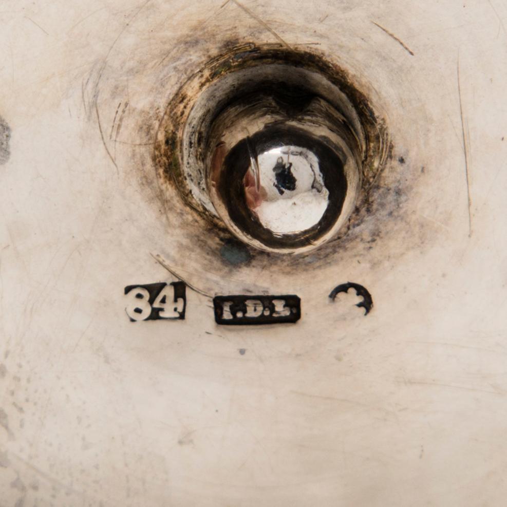 JOHANN DIEDRICH LINDKVIST, Lasi kannellisessa hopeapidikkeessä, Pietari 1841.