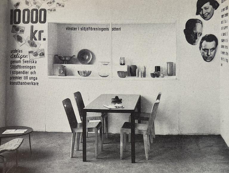 Swedish Modern, a set of four chairs, 1930s.