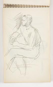 Lotte Laserstein, 3 skissböcker med blyertsteckningar.