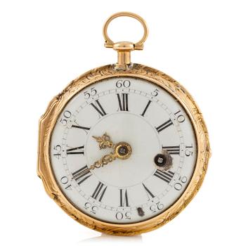 158. An 18k gold pocket watch by J. Ekeroth (watchmaker in Stockholm 1755-66).