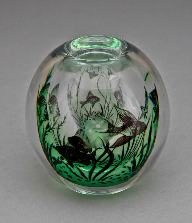 VAS, glas, fiskgraal, Edward Hald, Orrefors.