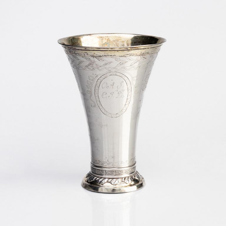 A silver gilt-beaker, mark of J. J. Ulfsberg, Nyköping 1816.