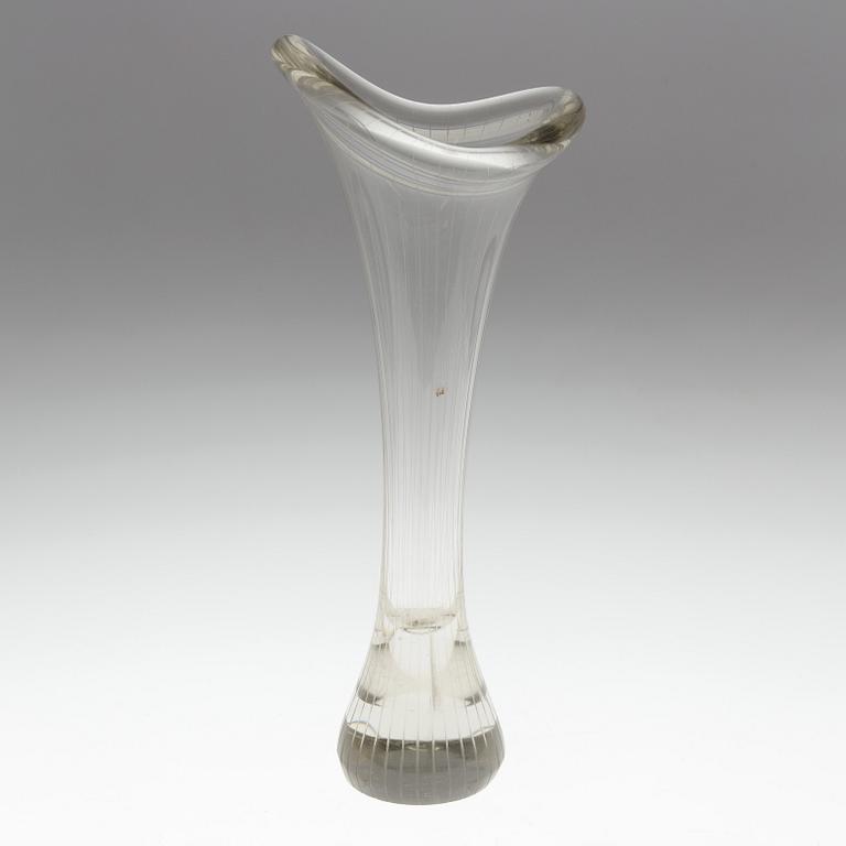 A Mikko Helander glass vase "Kalla" from Humppilan Lasi.