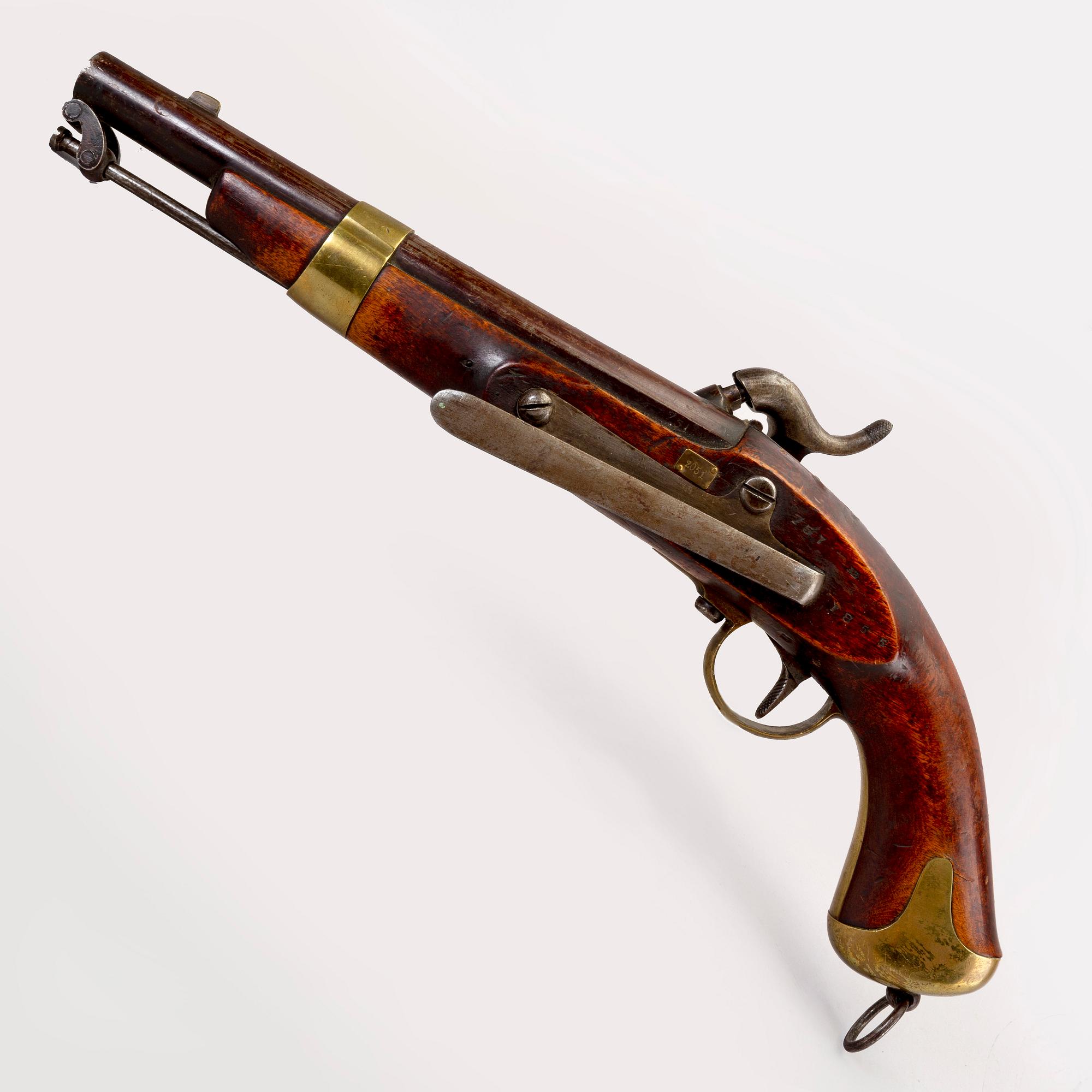 A Swedish percussion pistol, for the Armed Forces, 1854 Navy pattern.