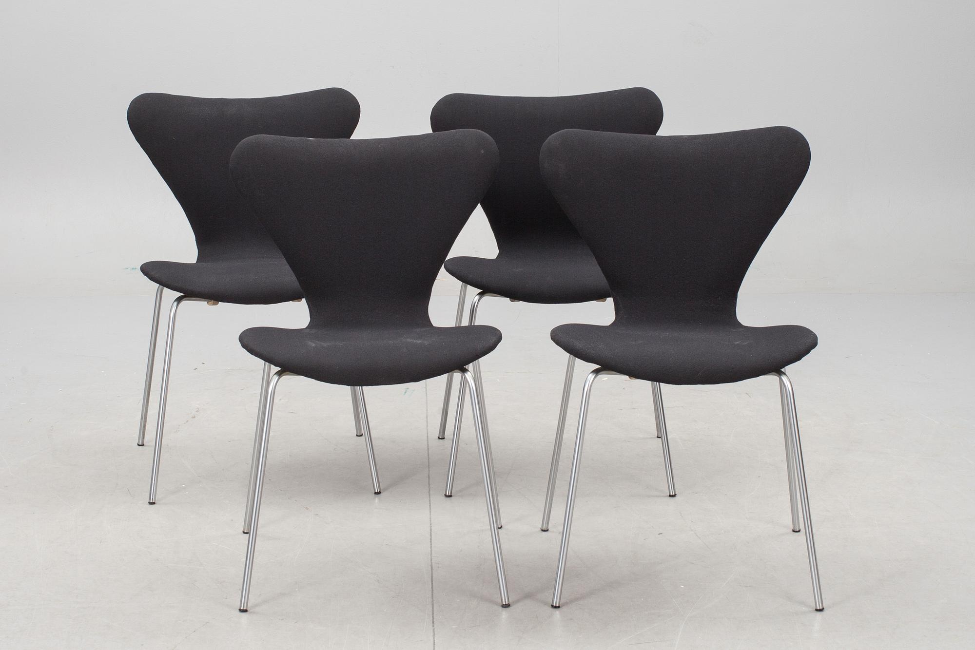 STOLAR, 4st, "Sjuan", Arne Jacobsen, Fritz Hansen.