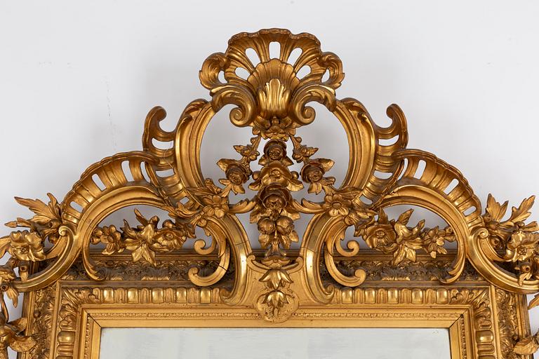 A Rococo-Revival Floor Mirror, second half of the 19th Century.