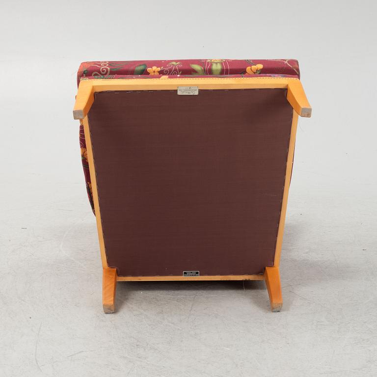 Carl Malmsten, a 'Husfadern' armchair, Sweden, jubilee model 1988.