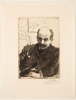 ANDERS ZORN, etching, 1891, signed with pencil.