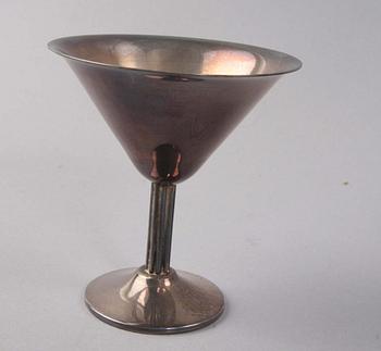 COCKTAILGLAS, 6 st, silver Tesi, 1900-tal.