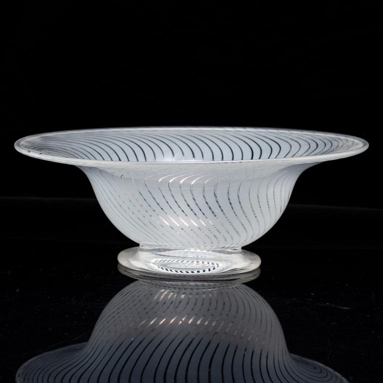 EDWARD HALD, a Graal glas bowl, Orrefors, signed.