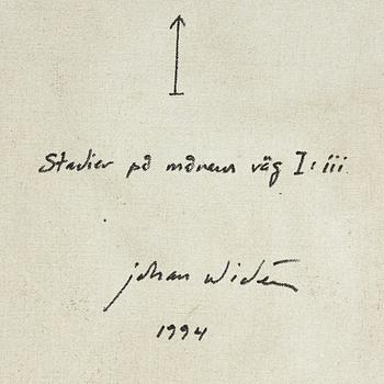 Johan Widén, "Studier på månens väg I-III".