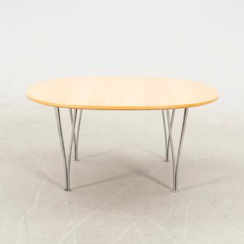 Bruno Mathsson & Piet Hein, coffee table "Supercircle" for Fritz Hansen, Denmark late 20th century.