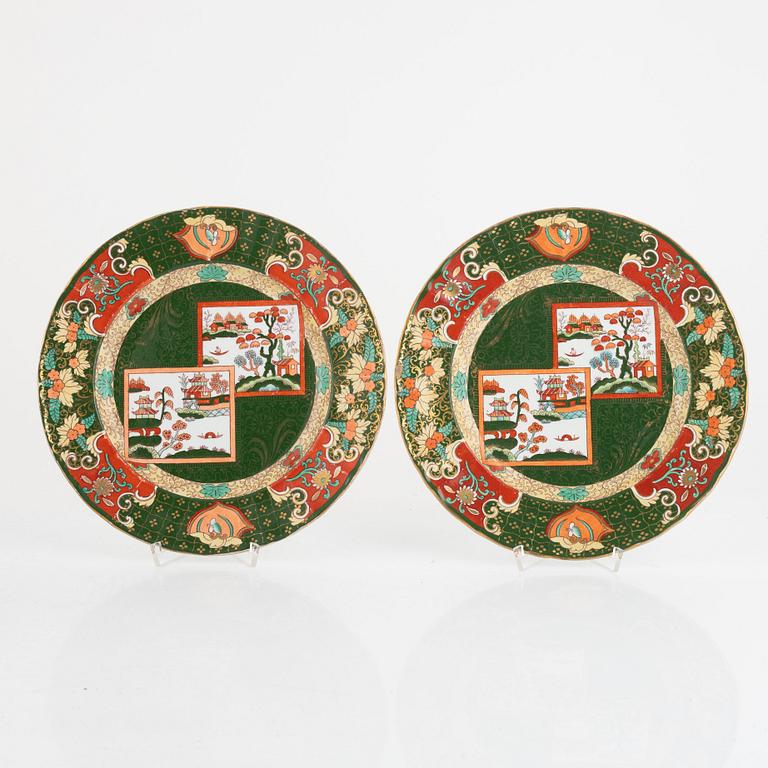 Plates, a pair, Glashworth & Bros, England, 19th century.