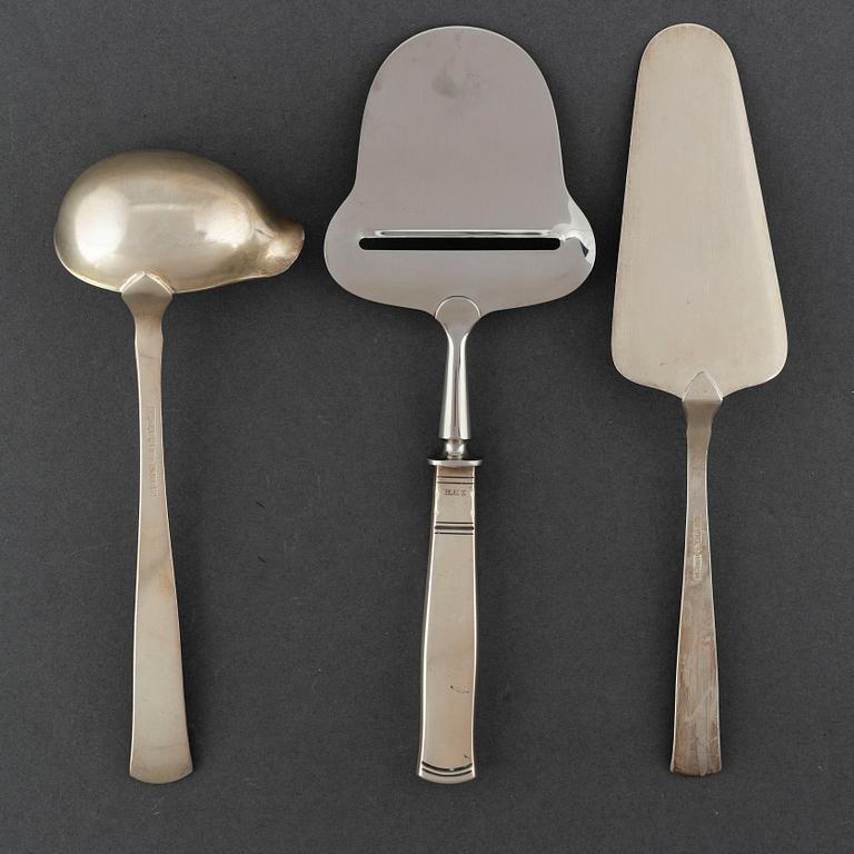 GAB, a part 'Rosenholm' silver cutlery, Stockholm, 1970-2010 (70 pieces).