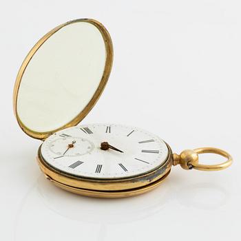 Pocket watch, 18K gold, 44,5 mm.