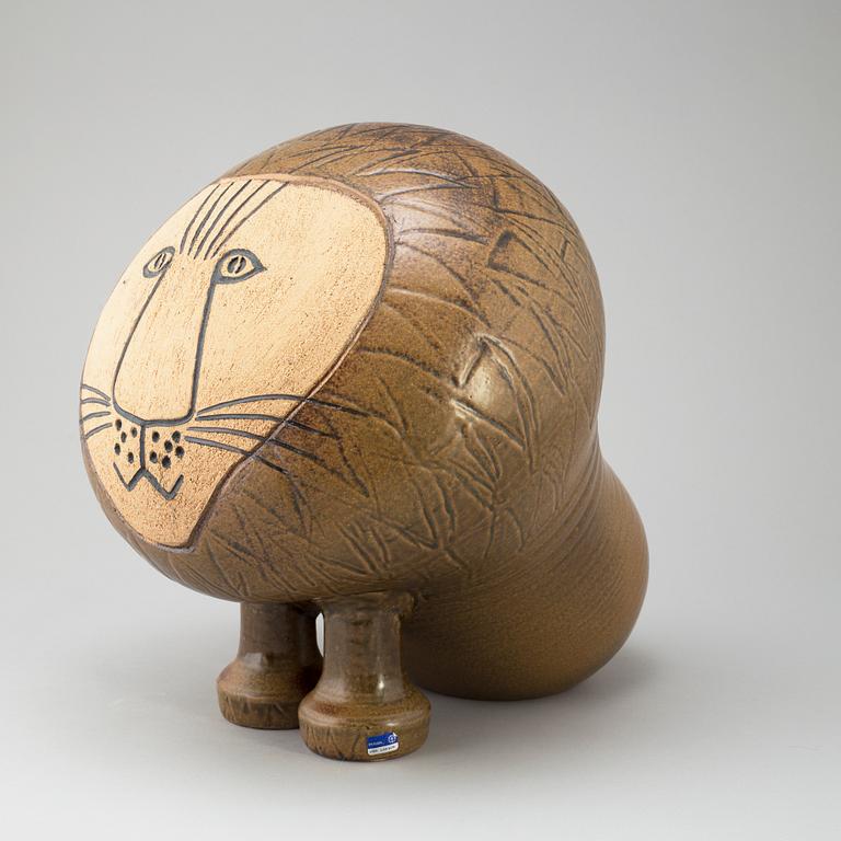 LISA LARSON, a 'Lejon Maxi' stoneware sculpture from K-Studion,  Gustavsberg.