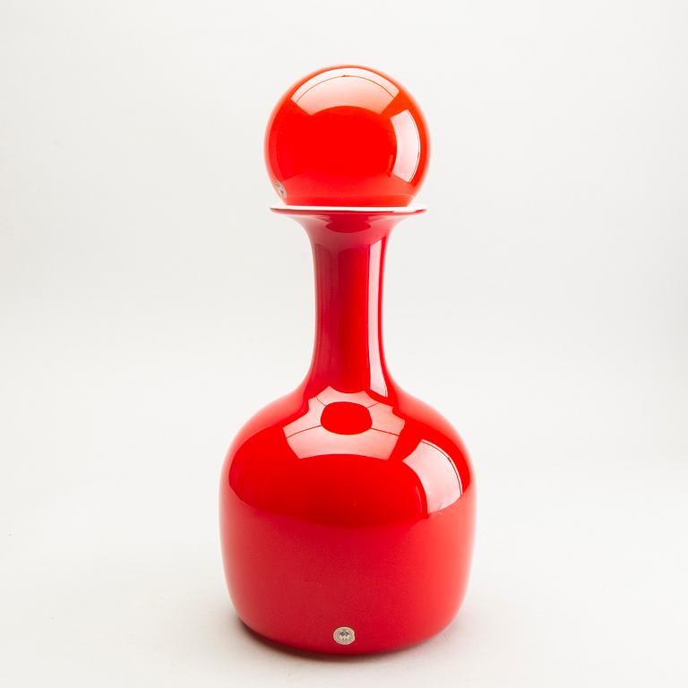 Otto Brauer, a glass decanter "Kastrup / Holmegaard", 1970s.