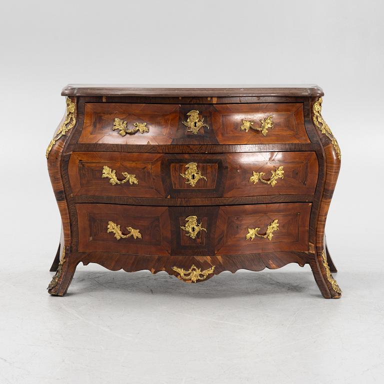 A Swedish Rococo Chest of Drawers, 18th century.
