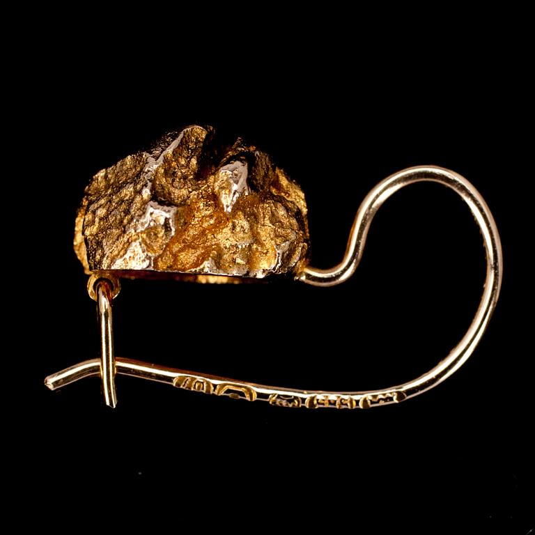 ÖRHÄNGEN, guld 14K, "Hippu" Björn Weckström Lapponia 1967. Vikt 3,6 g.