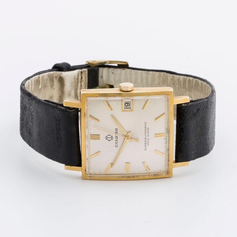CANDINO Superautomatic Gold Signs, wrist watch, 18K gold, 29 mm.
