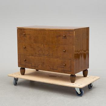 A birch veneered Swedish Grace chest of drawers, 1920's.