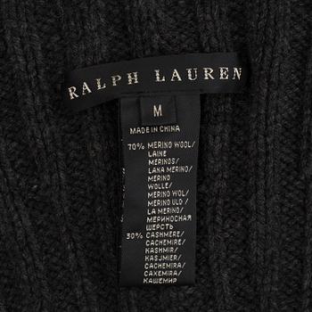 A cashmere/wool knitten sweater/poncho by ralph lauren.