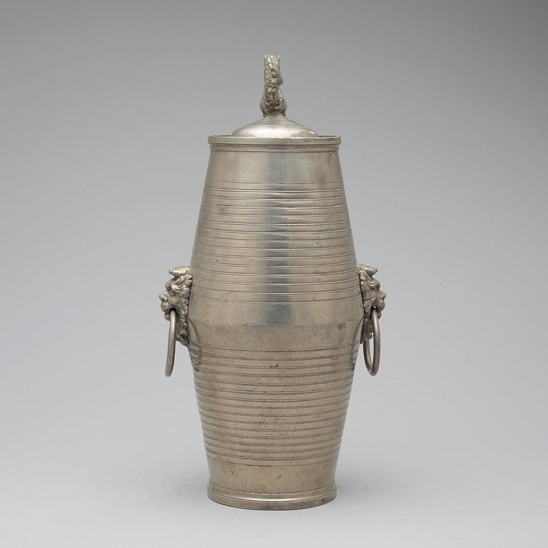 A pewter water cistern by I Buhrman 1779.