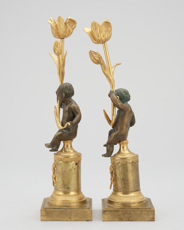 LJUSSTAKAR, ett par. Frankrike, 1700-talets slut. Louis XVI.