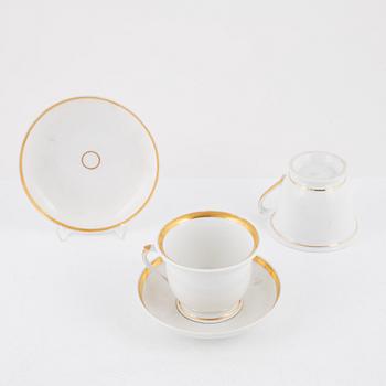 Six pieces of Empire porcealin, 19th Century.