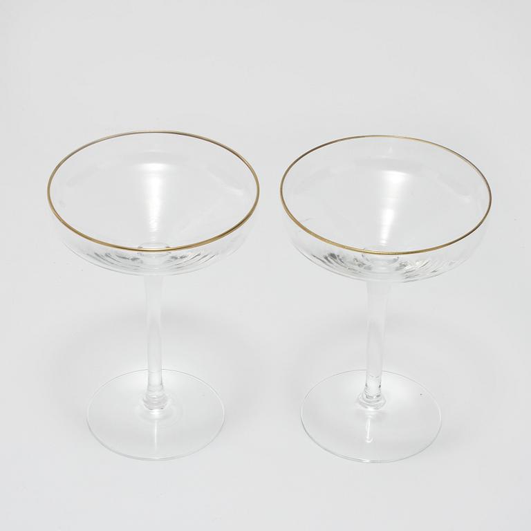 CHAMPAGNEGLAS, 12 st, 1900-talets andra hälft.