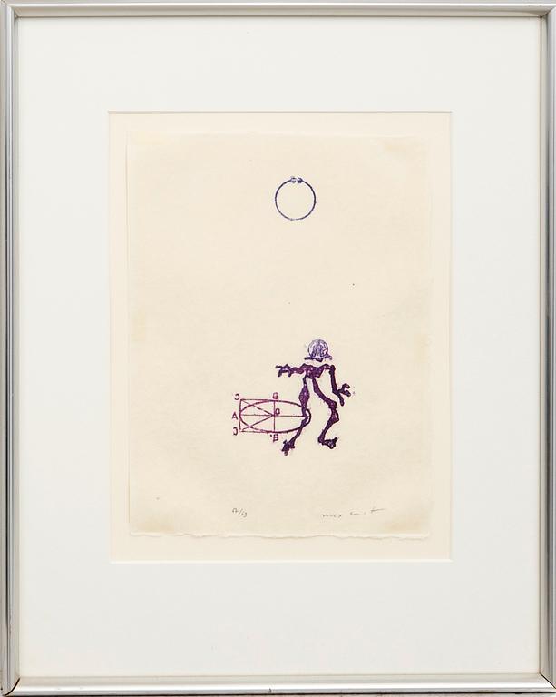 Max Ernst, litografi på japanpaper signerad och numrerad 67/69.