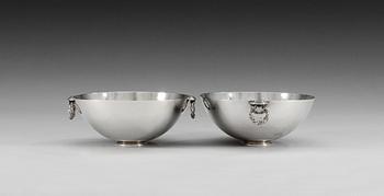 A pair of Atelier Borgila sterling bowls, Stockholm 1945.