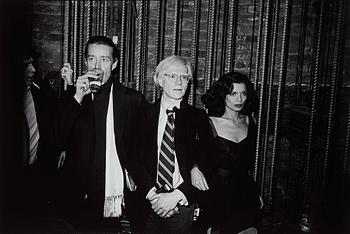 32. Hasse Persson, "Halston, Andy Warhol, Bianca Jagger backstage, Studio 54", 1977.