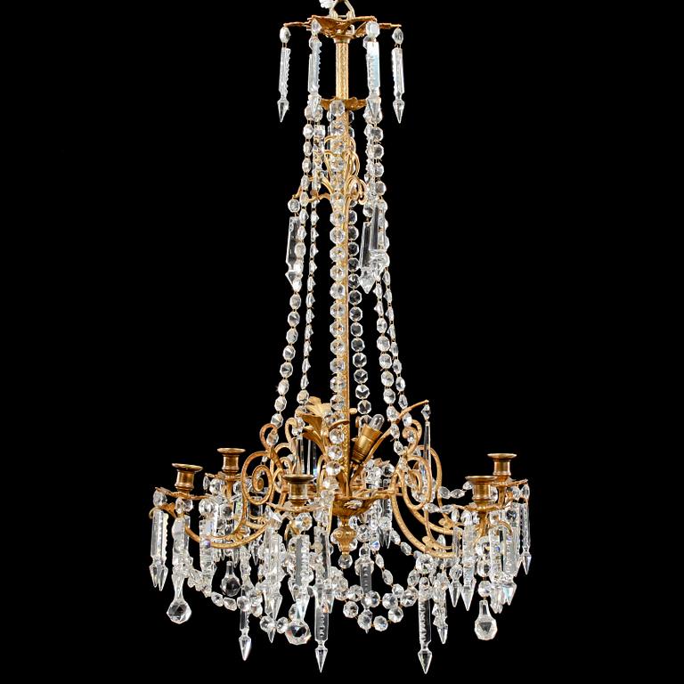 LJUSKRONA, oscariansk, 1800-talets senare del. Höjd 85 cm.