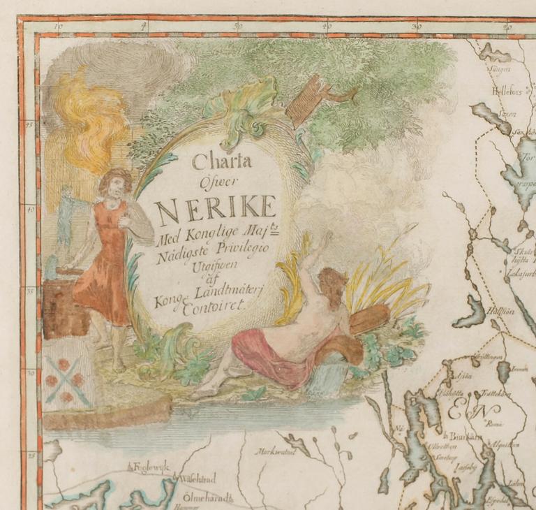 KOPPARSTICK, karta, Nerike, 1745.